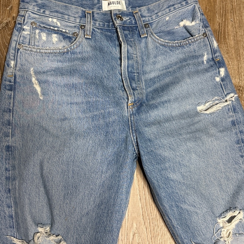 Agolde 90's Mid Rise Loose Fit Jeans - Fall Out - Picture 5 of 6